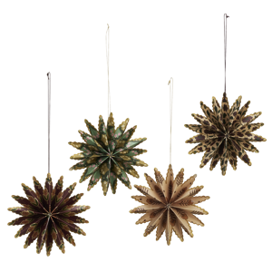 Hanging paper snowflakes