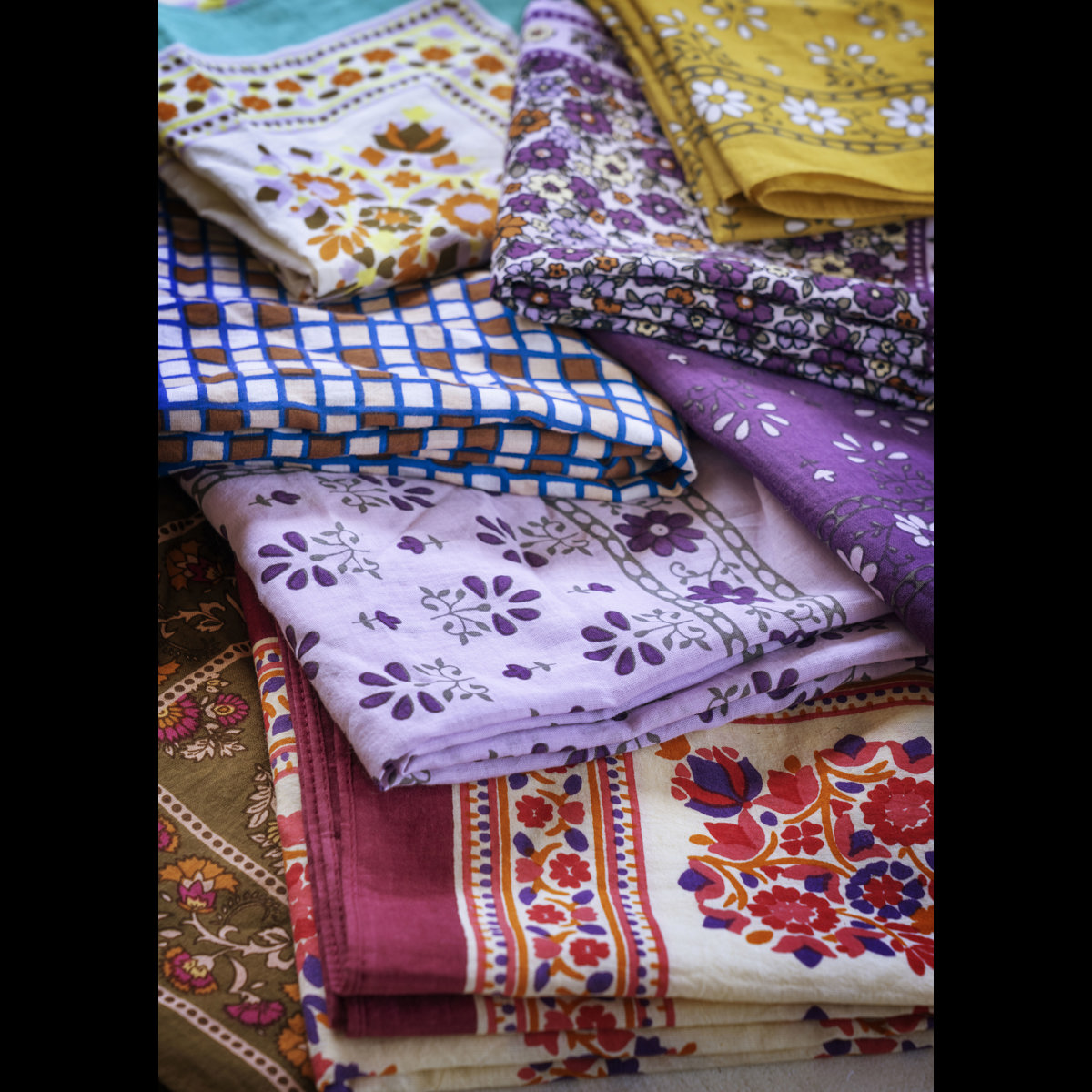 Printed cotton scarf