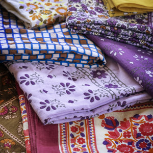 Printed cotton scarf