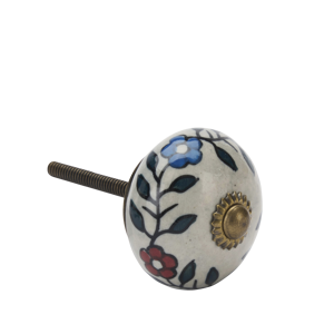 Hand-painted stoneware doorknob
