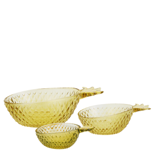 Glass pineapple bowls