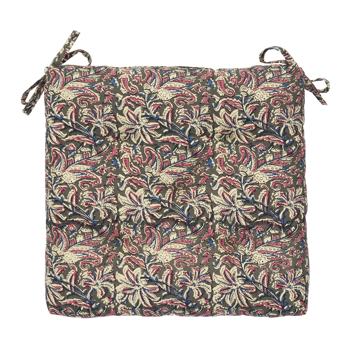 Printed cotton chair pad