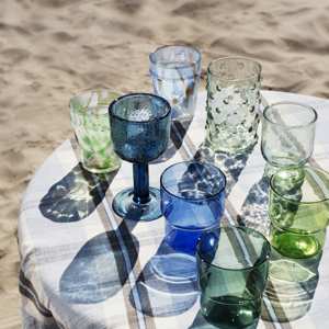 Coloured drinking glass