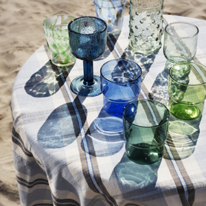 Hammered drinking glass