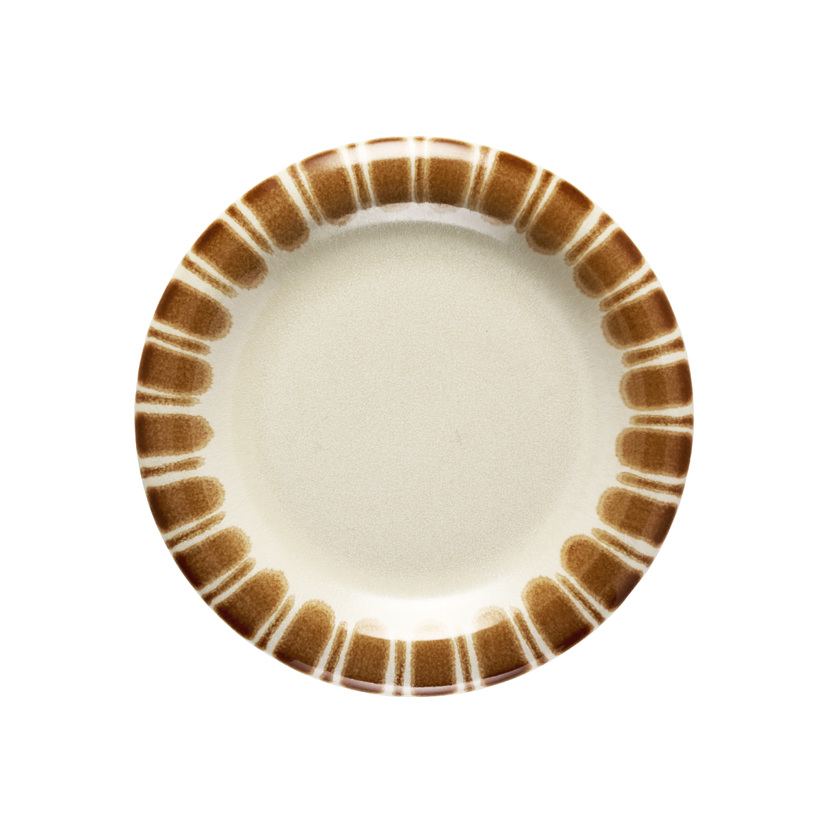 Hand-painted stoneware plate