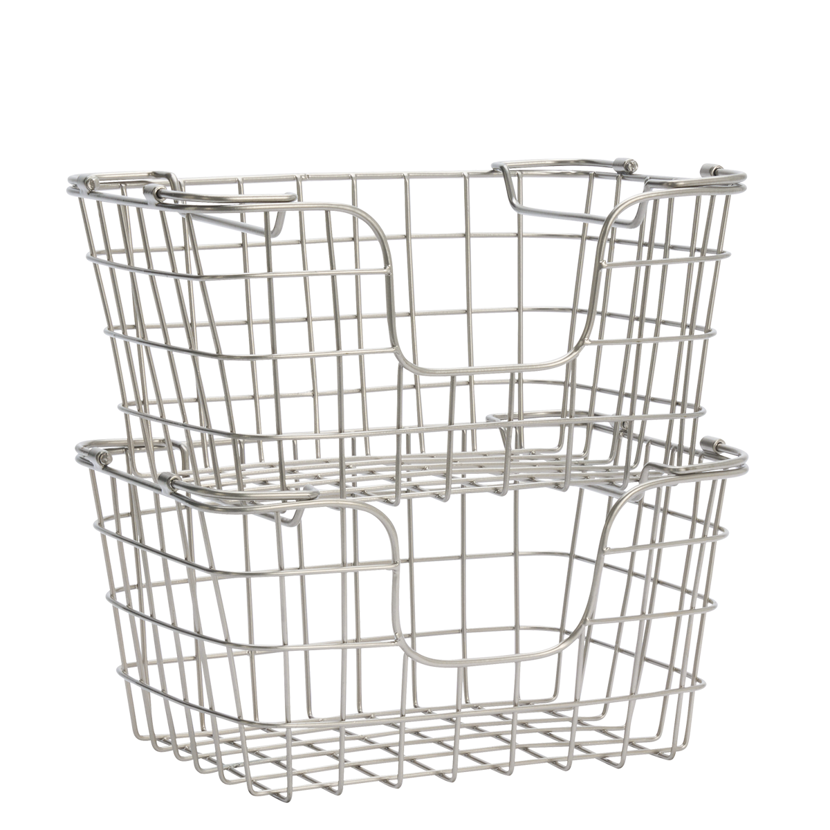 Stackable iron wire basket