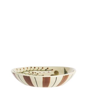 Hand-painted stoneware tray