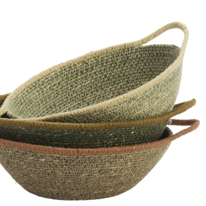Seagrass basket w/ handles