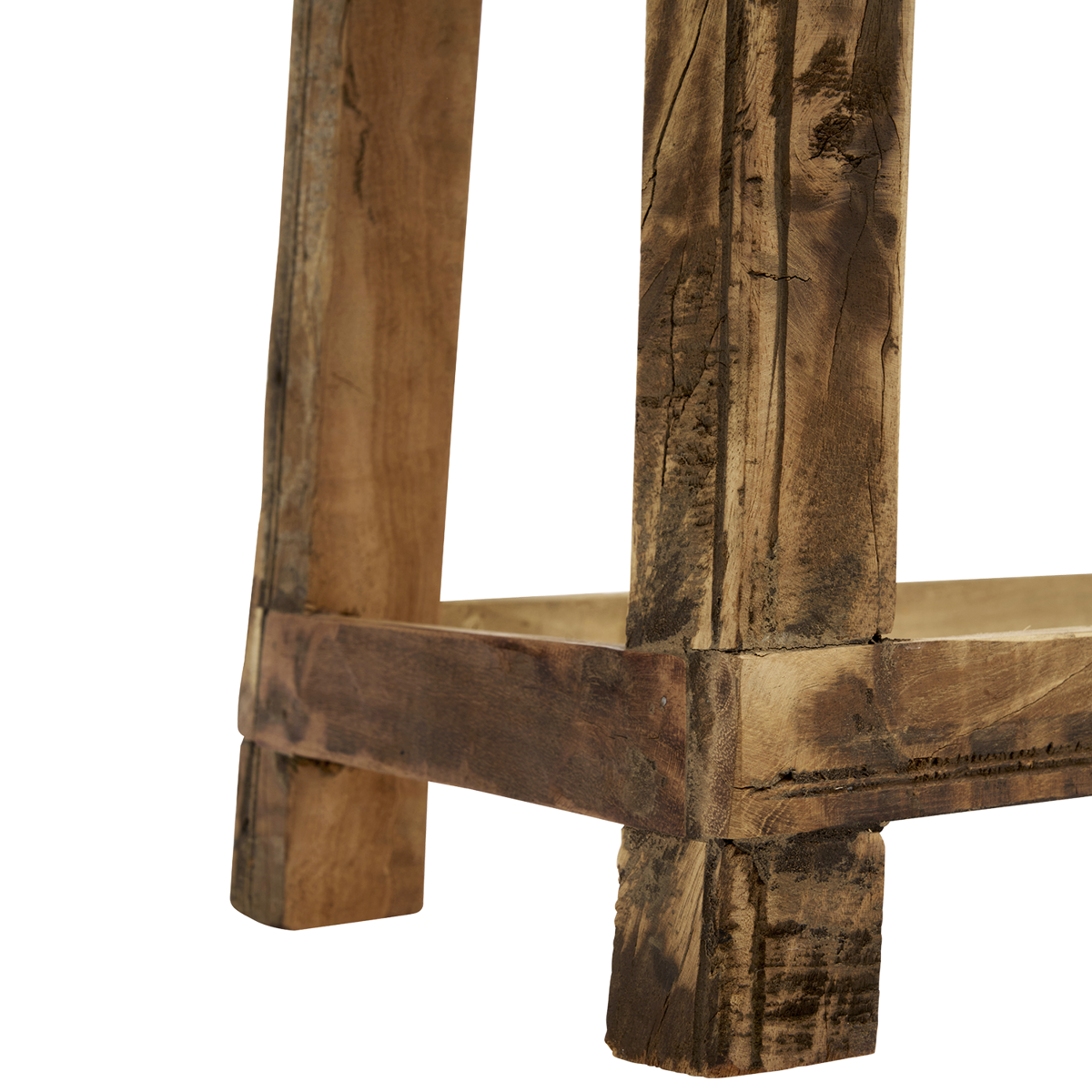 Recycled wooden bench