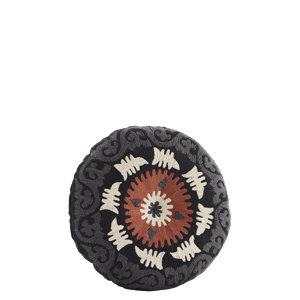 Round suzani embroidered cushion