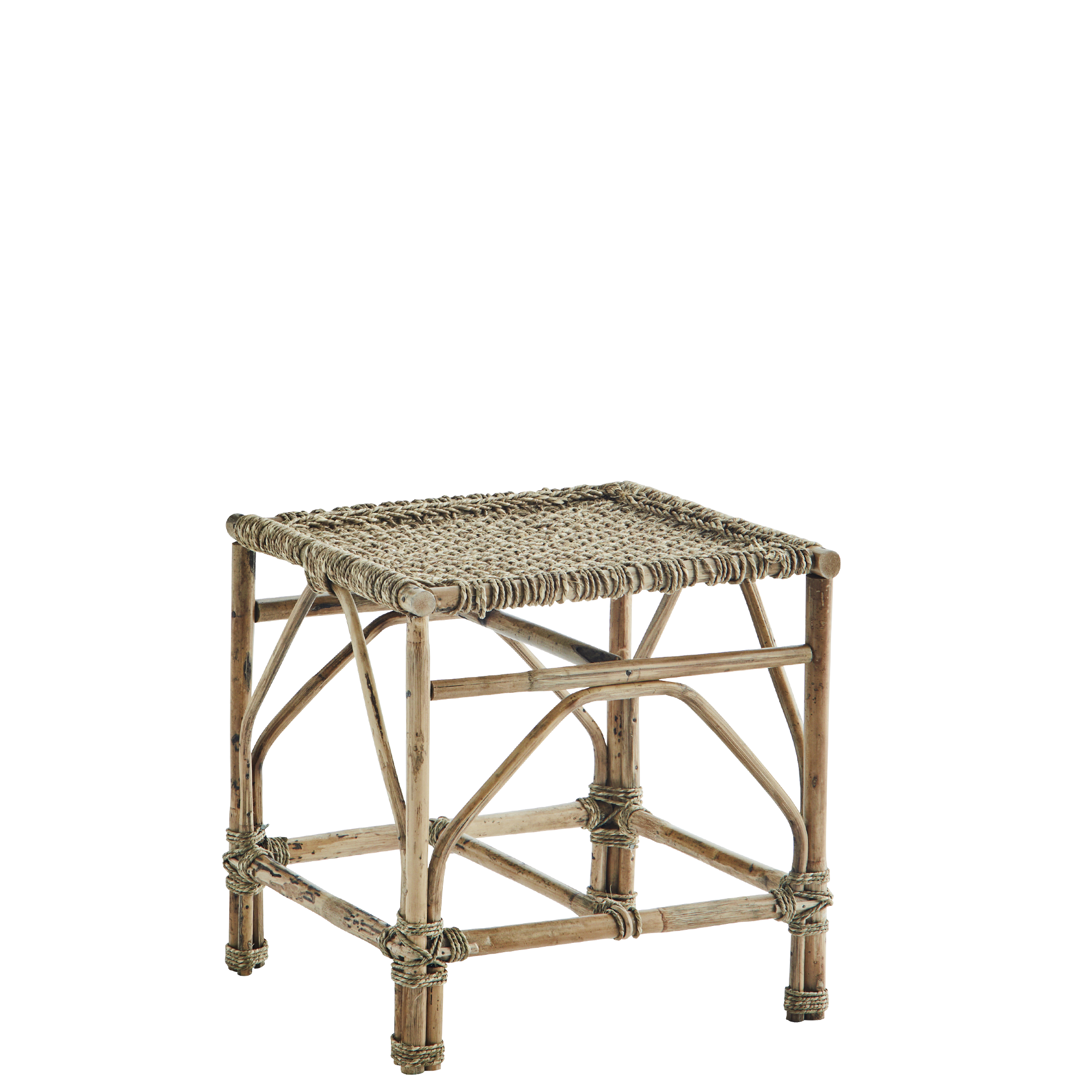 Bamboo stool w/ weaving