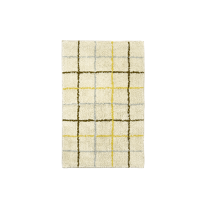 Checked tufted bath mat