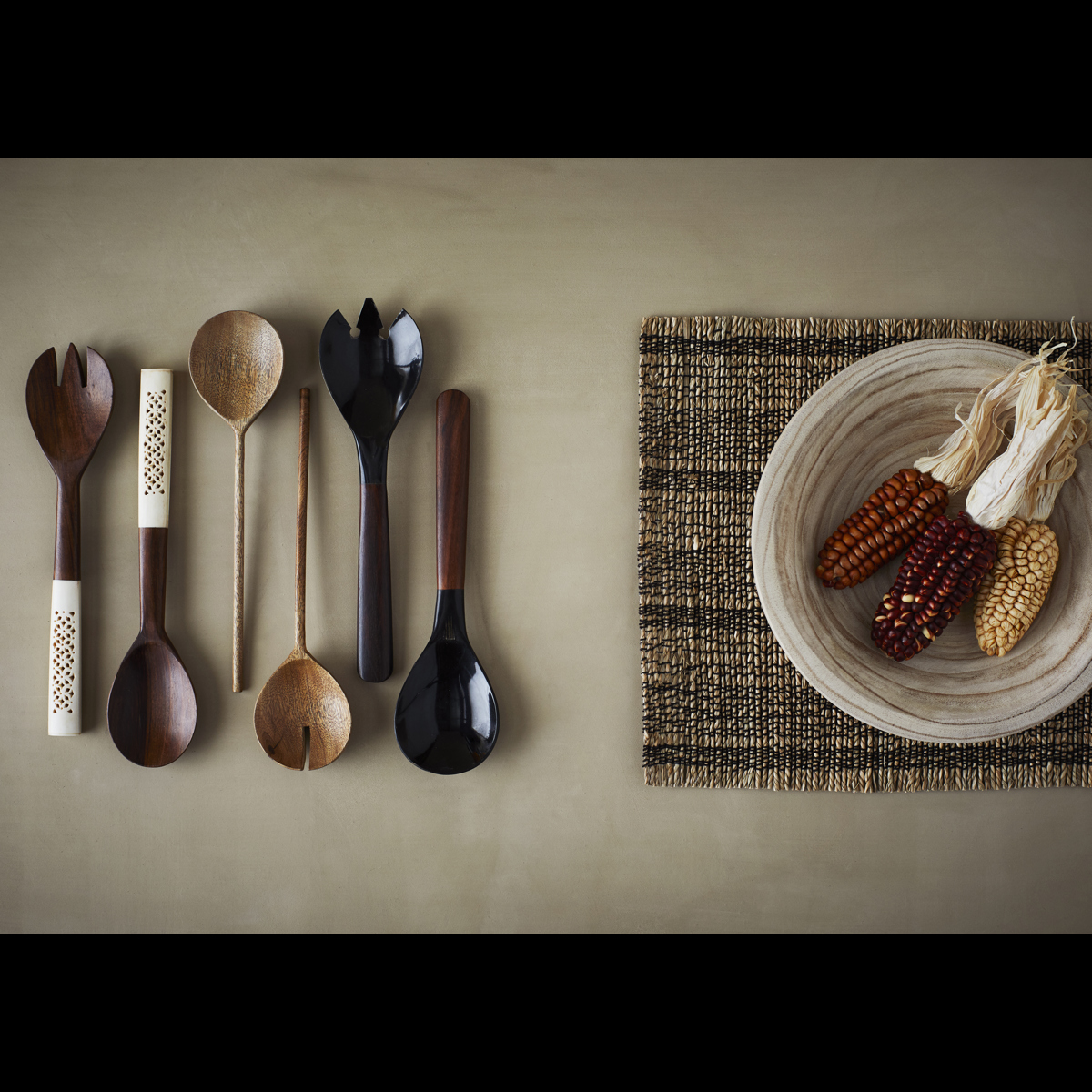 Wooden salad set