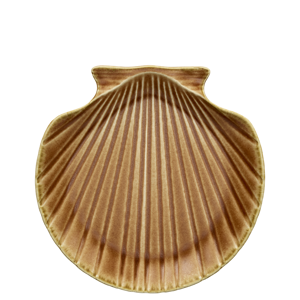 Stoneware sea shell tray