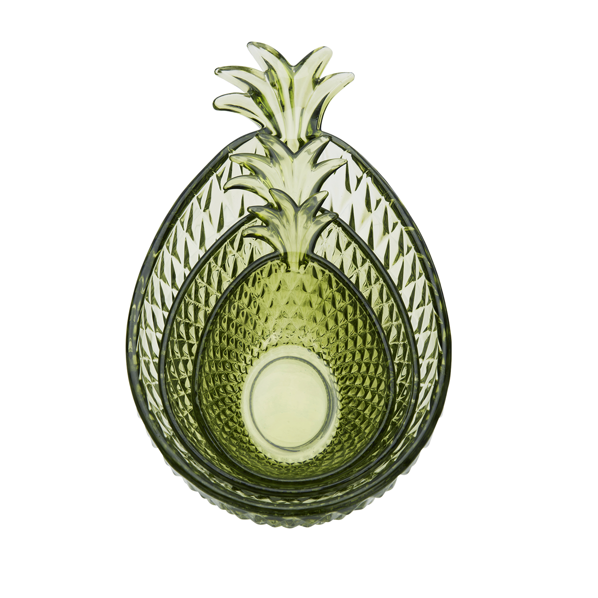 Glass pineapple bowls