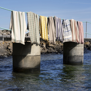 Recycled cotton throw