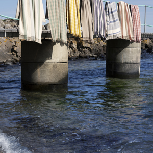 Recycled cotton throw