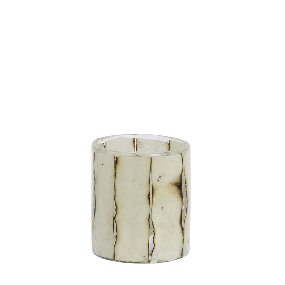 Striped glass votive