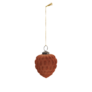 Hanging glass cone w/ velvet