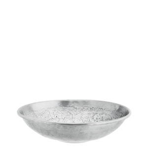 Hand hammered aluminium bowl