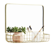 Mirror w/ iron shelf