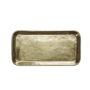 Hand hammered aluminium tray