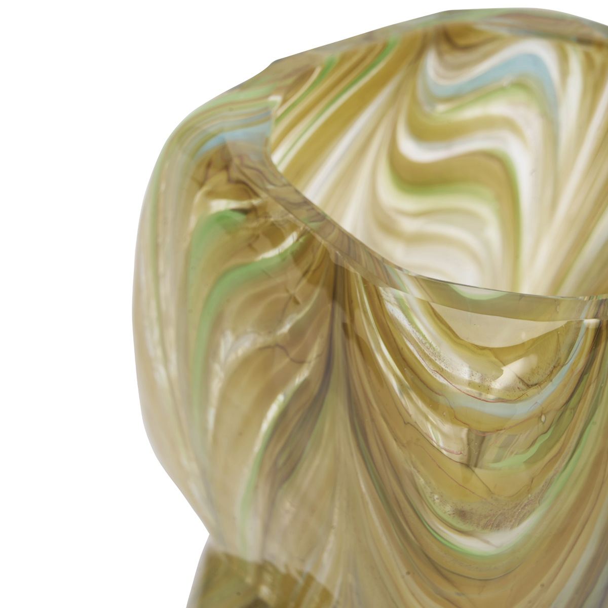 Squared glass vase