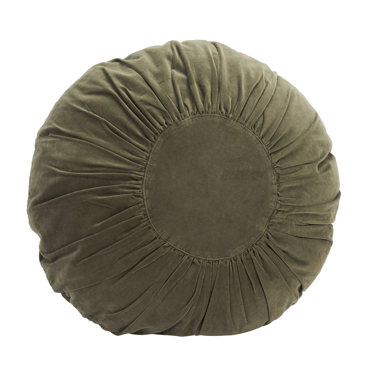 Round velvet cushion