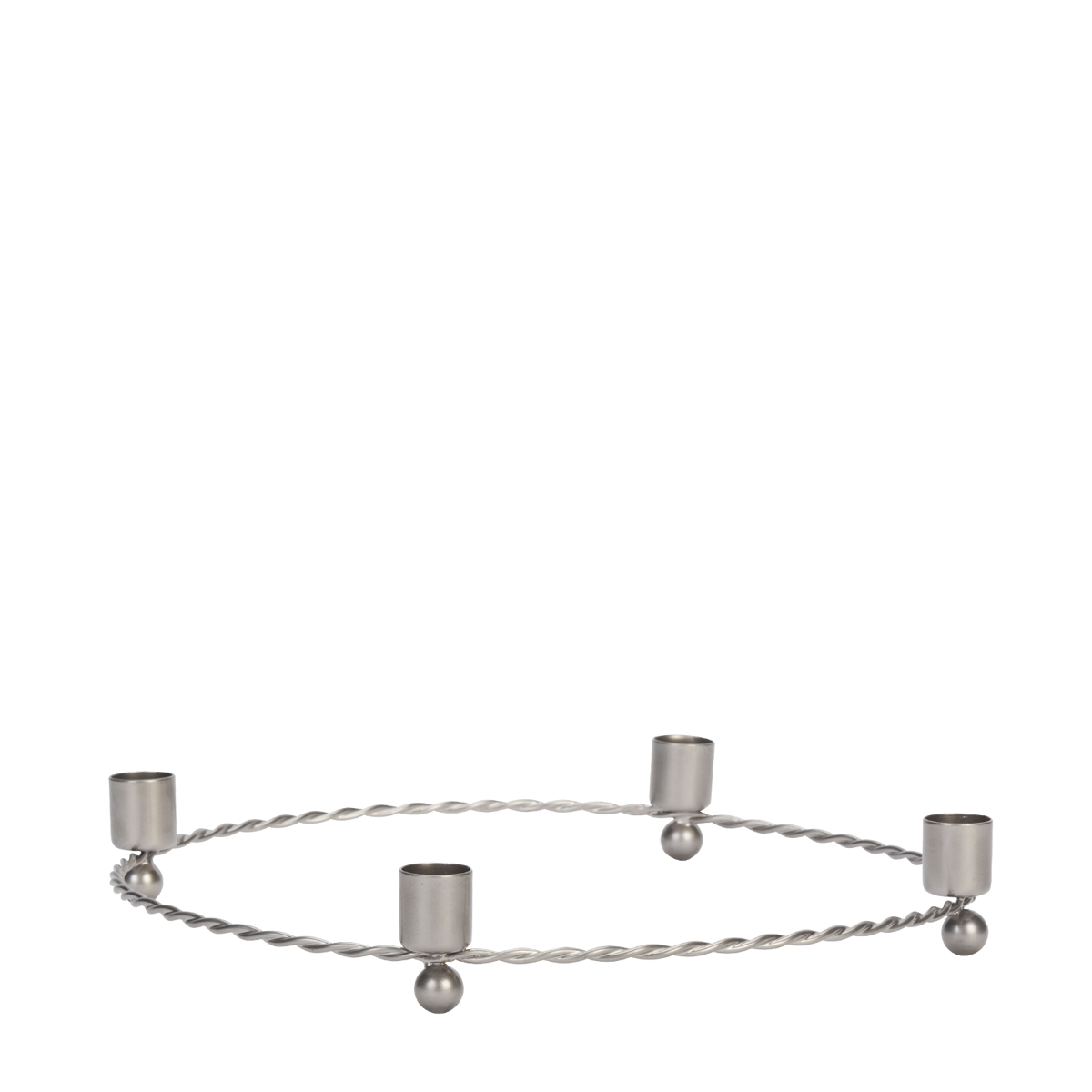 Round iron candle holder