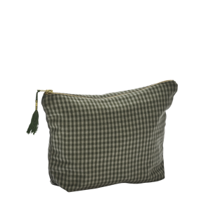 Checked cotton washbag