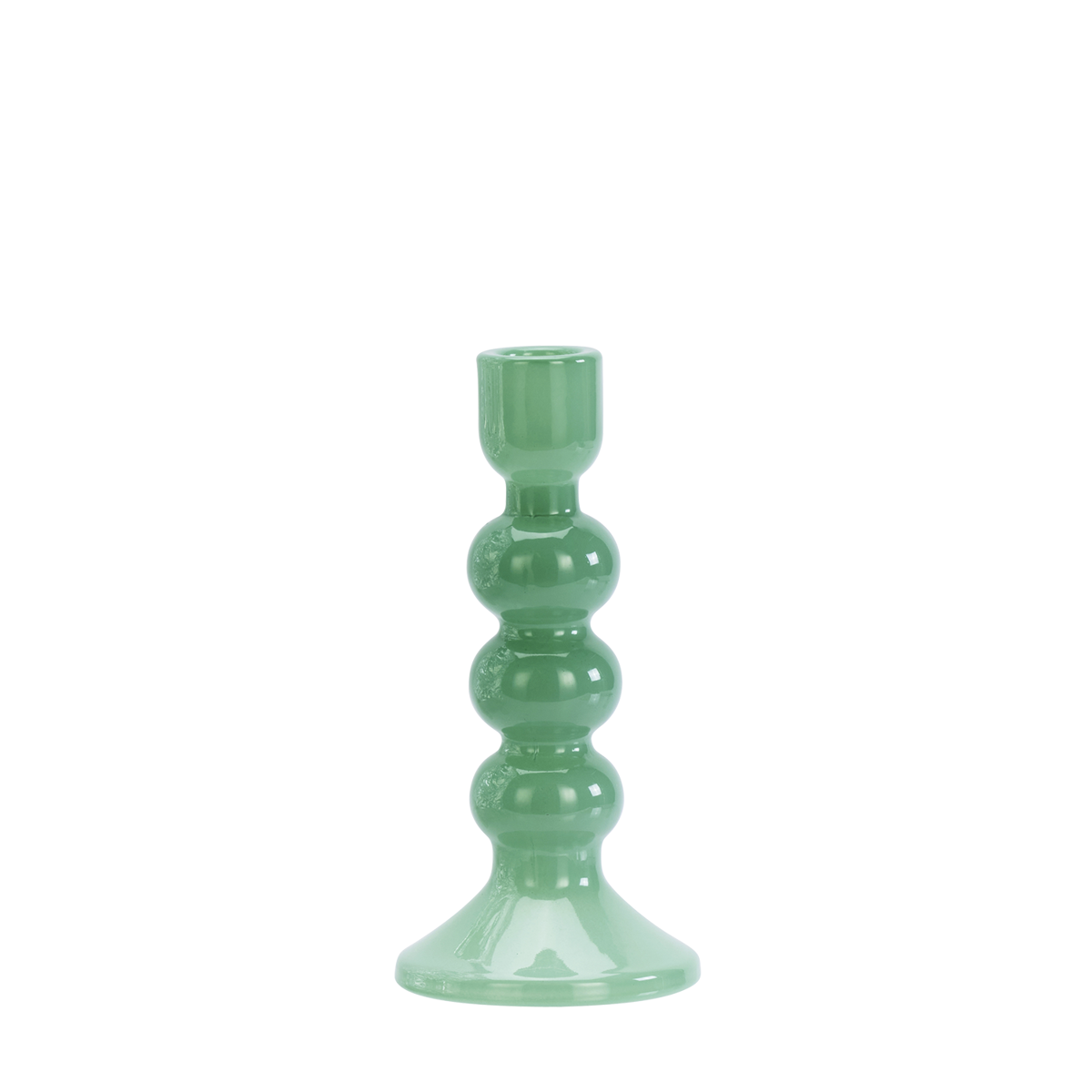 Glass candle holder