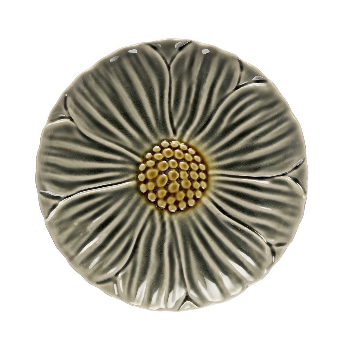 Stoneware flower plate