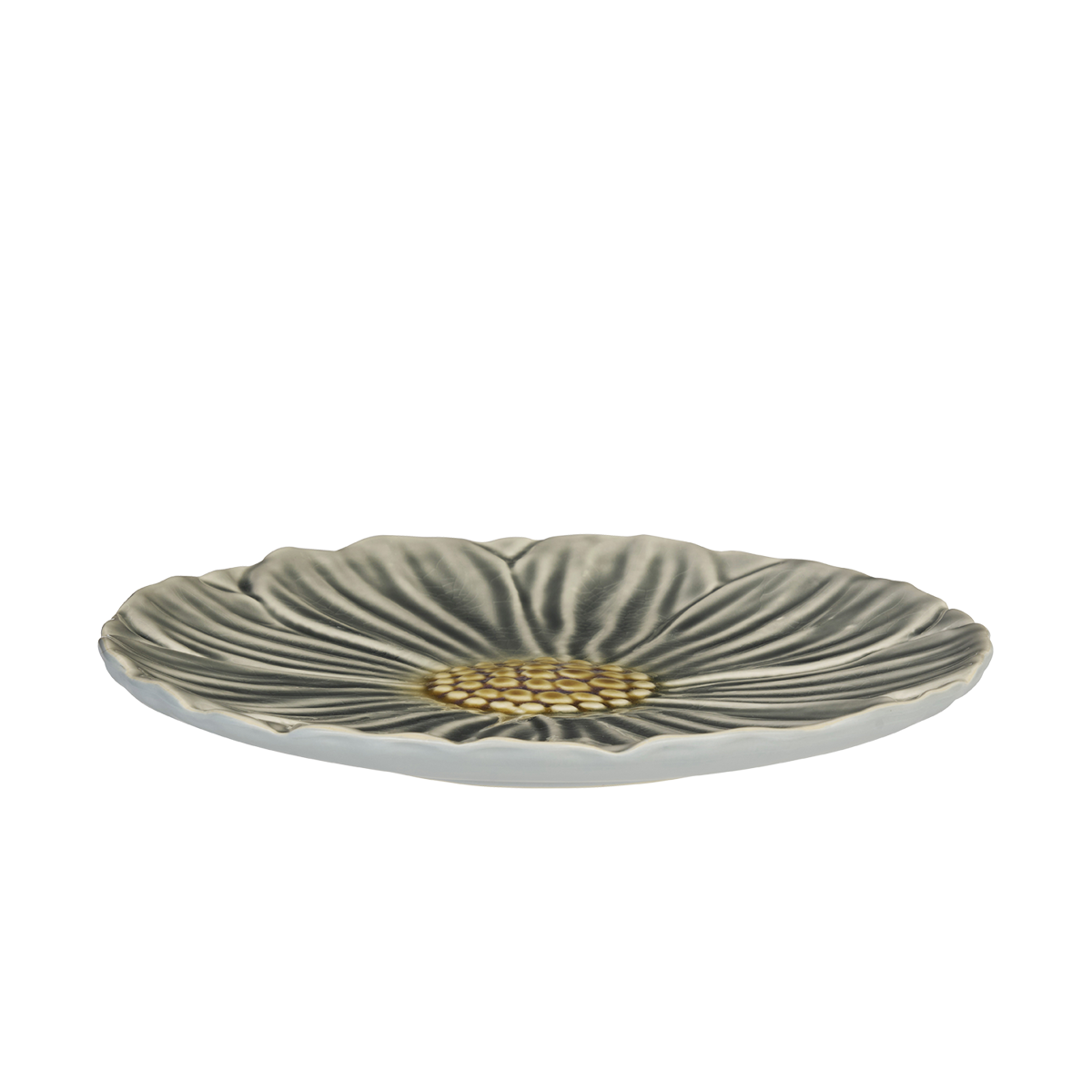 Stoneware flower plate