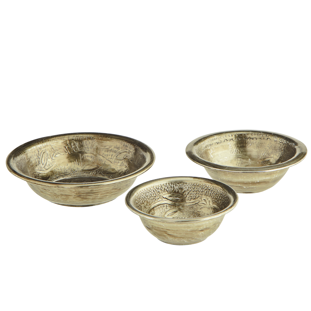 Hand hammered aluminium bowl