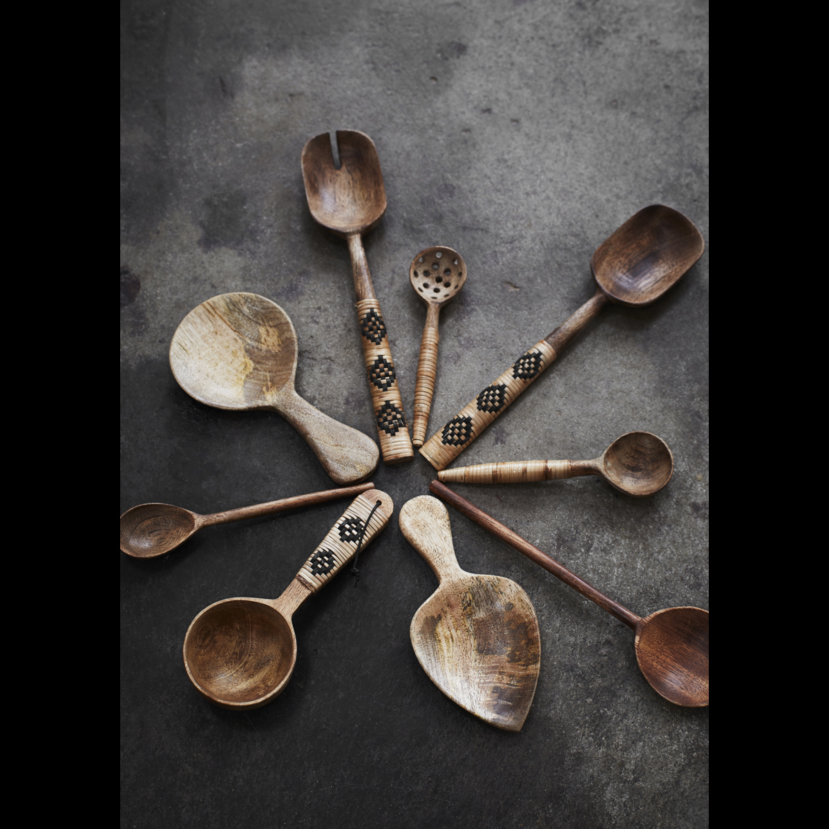 Wooden serving spoon