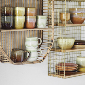 Iron wall shelf w/ wood