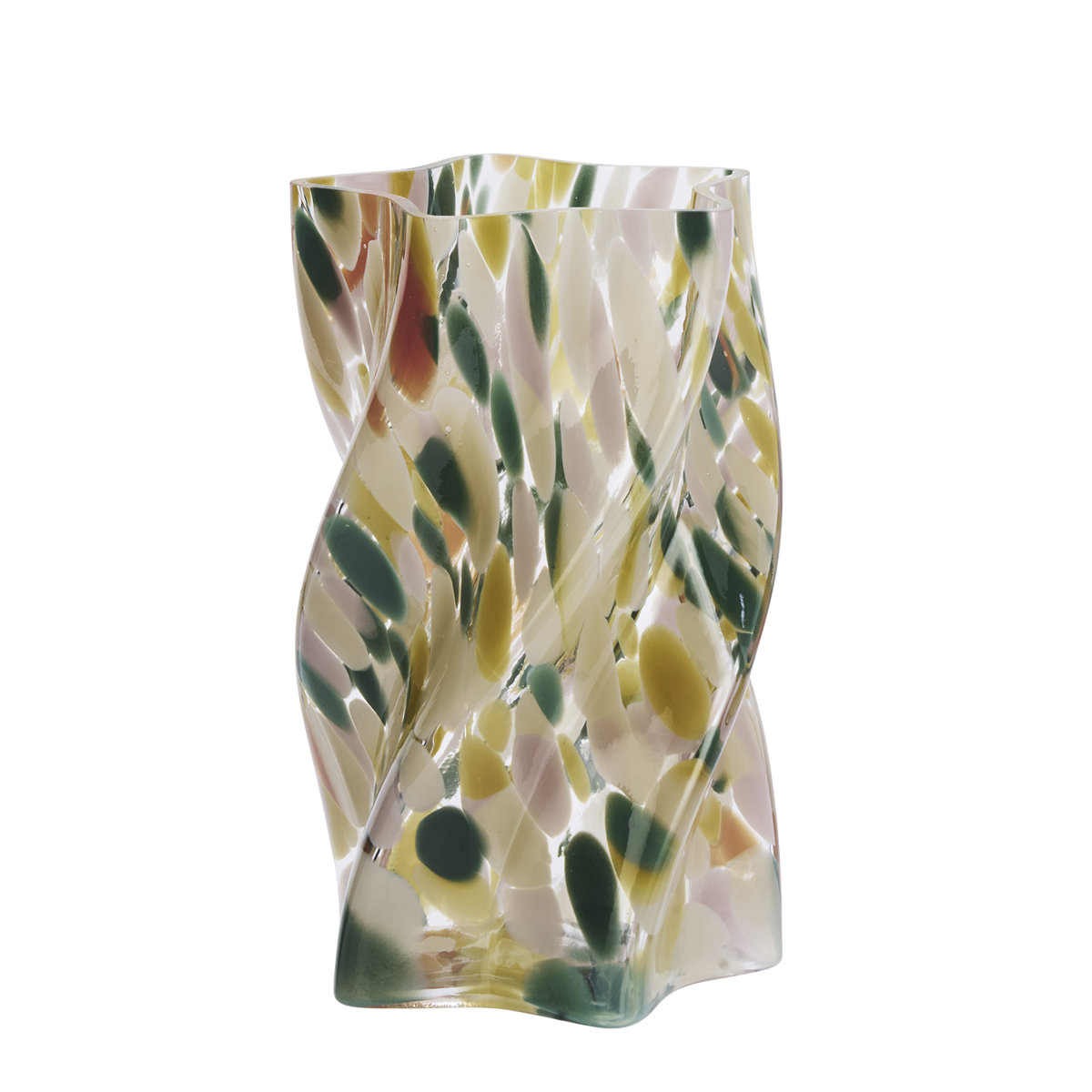 Dotted glass vase