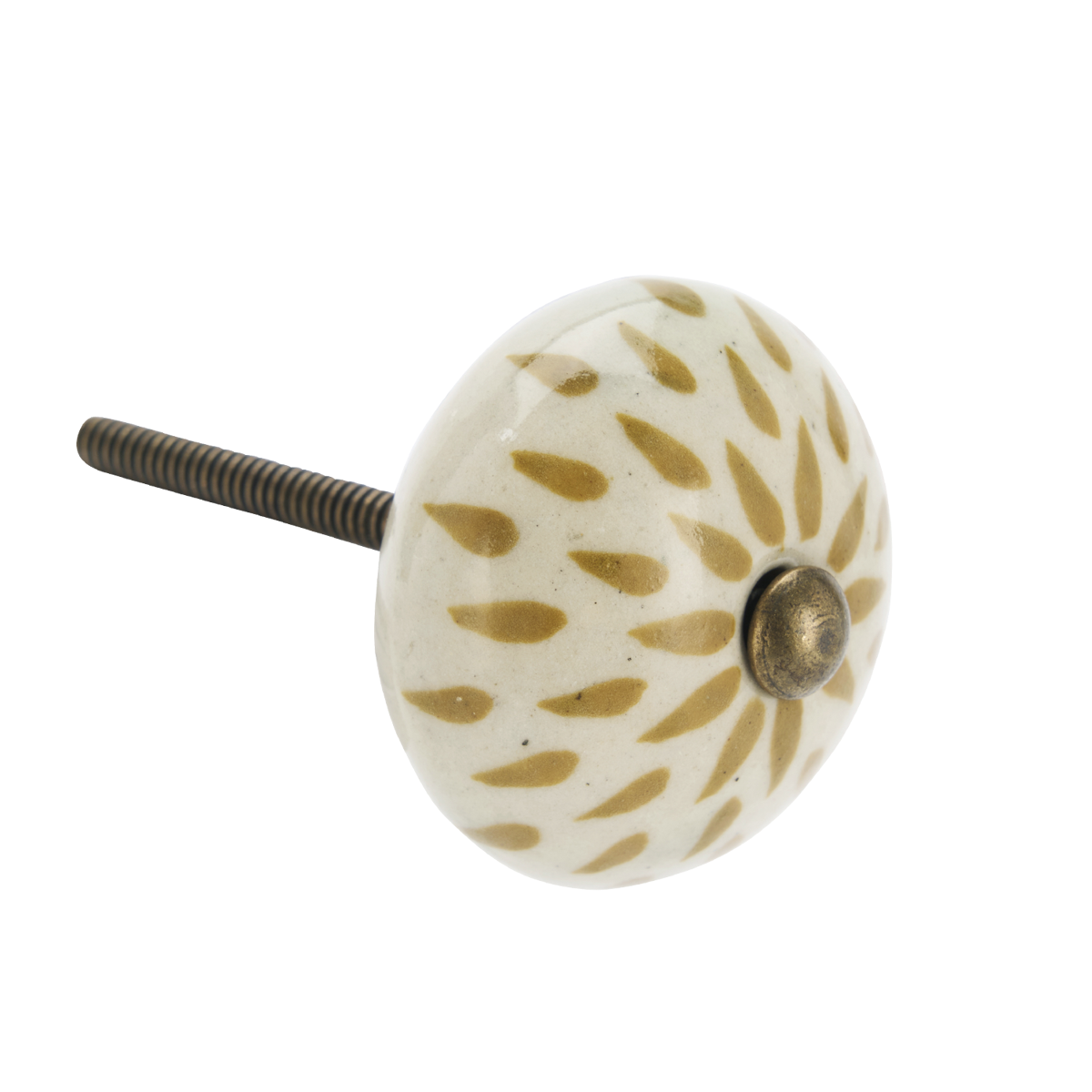 Hand-painted stoneware doorknob