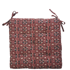 Printed cotton chair pad