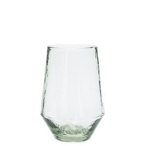 Hammered drinking glass