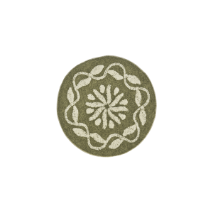 Round tufted bath mat