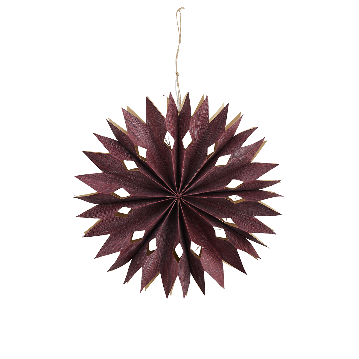 Veneer paper star w/ lights Veneer paper star w/ lights