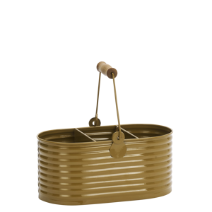 Oval iron utensil holder