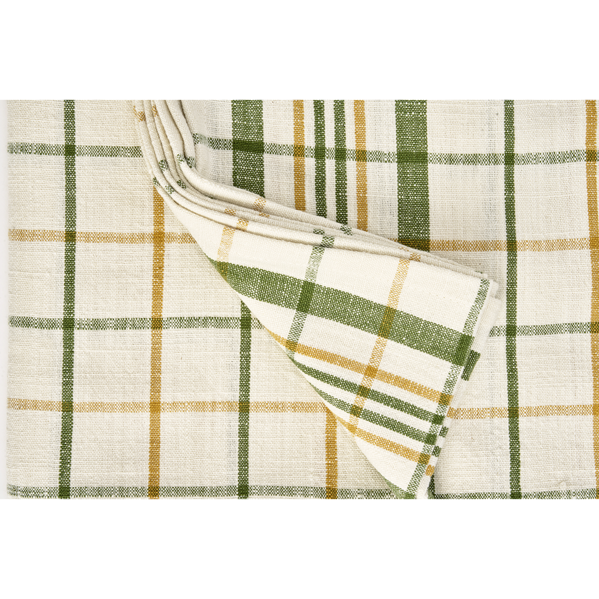 Checked cotton tablecloth