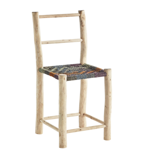 Wooden chair w/ seagrass