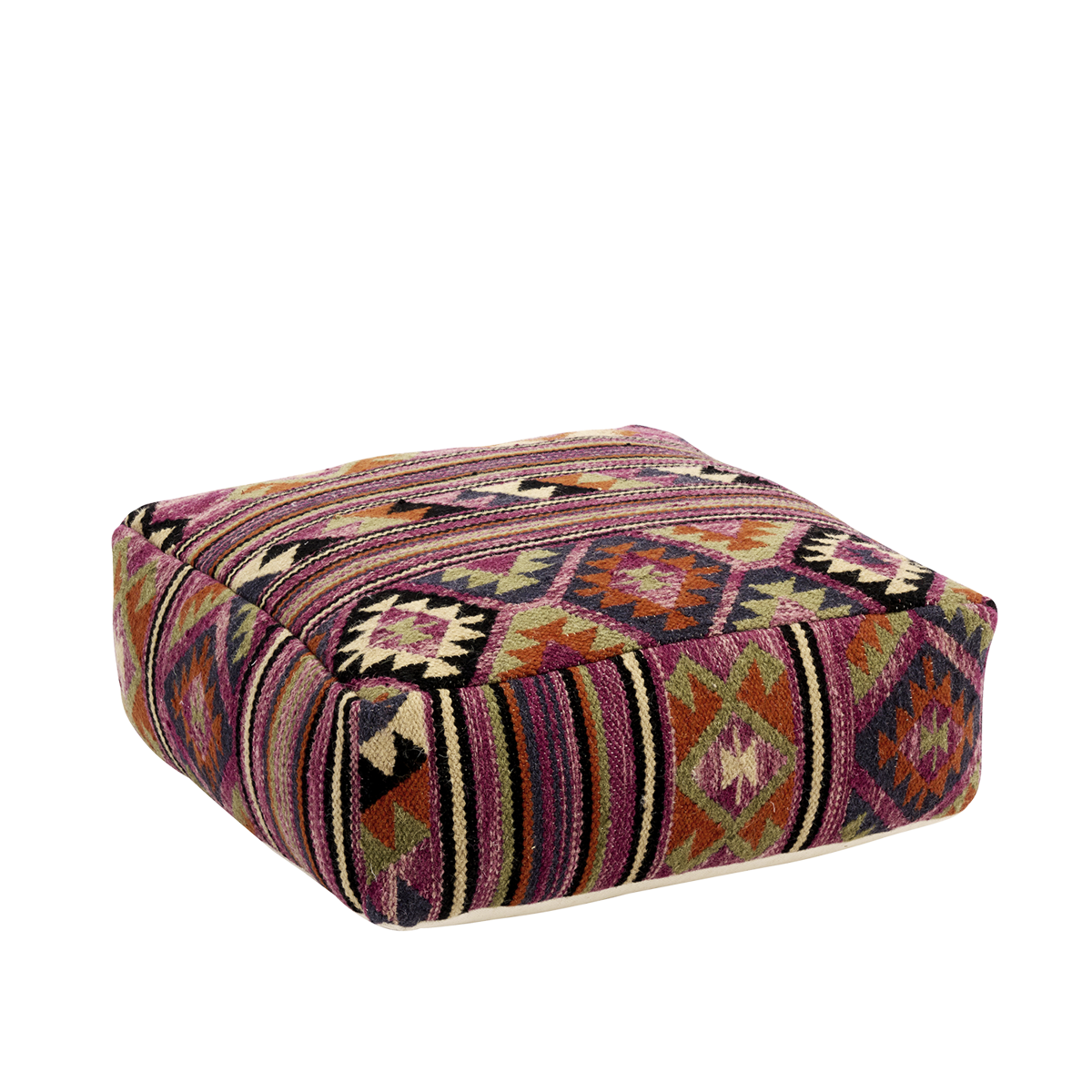 Handwoven jute pouf