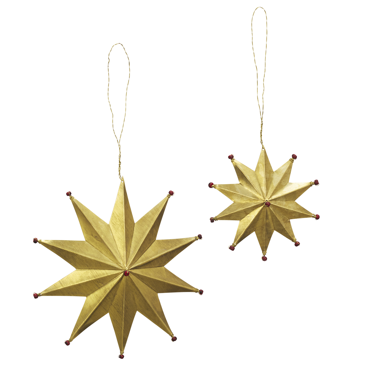 Hanging brass stars