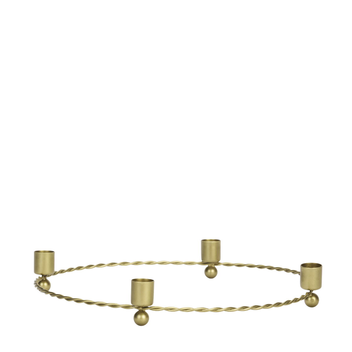 Round iron candle holder