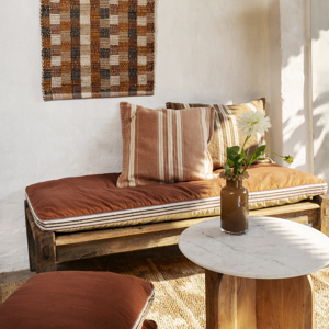 Wooden coffee table w/ marble