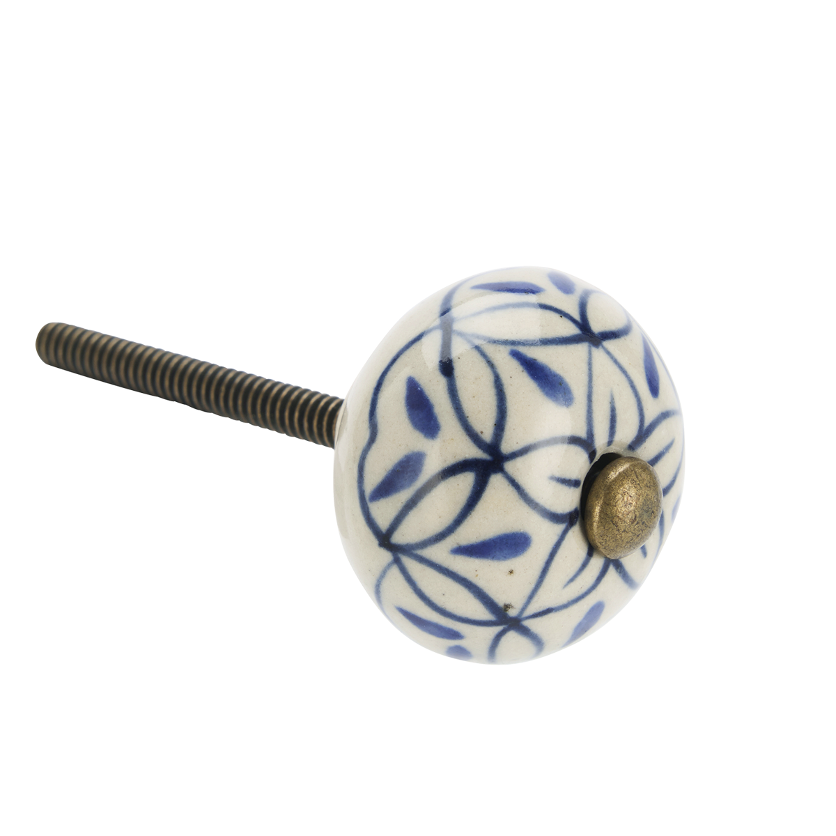 Hand-painted stoneware doorknob